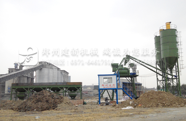 浙江湖州HZS75混凝土万象城（中国）生产现场