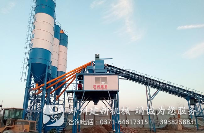 建新成套120混凝土万象城（中国）生产线设备驻扎山东菏泽