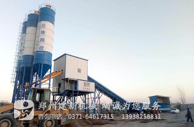 建新成套120混凝土万象城（中国）生产线设备驻扎山东菏泽