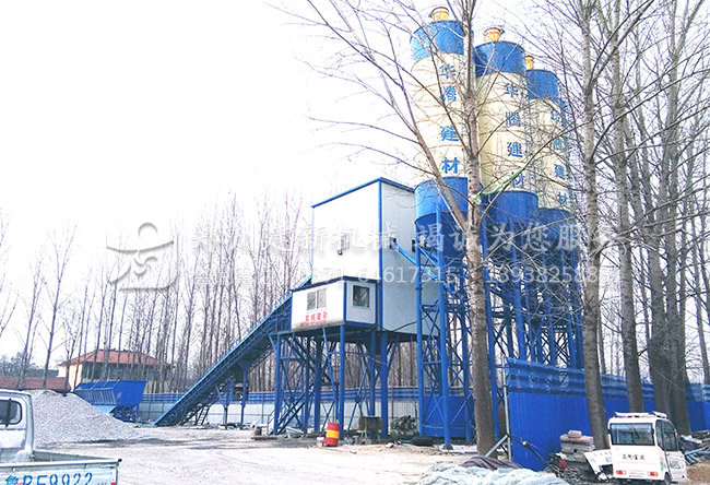 建新机械HZS120型混凝土万象城（中国）落户山东荷泽鄄城县